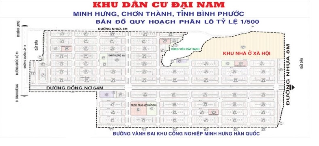 khu dan cu dai nam 10 - Dự án khu dân cư Đại Nam Chơn Thành