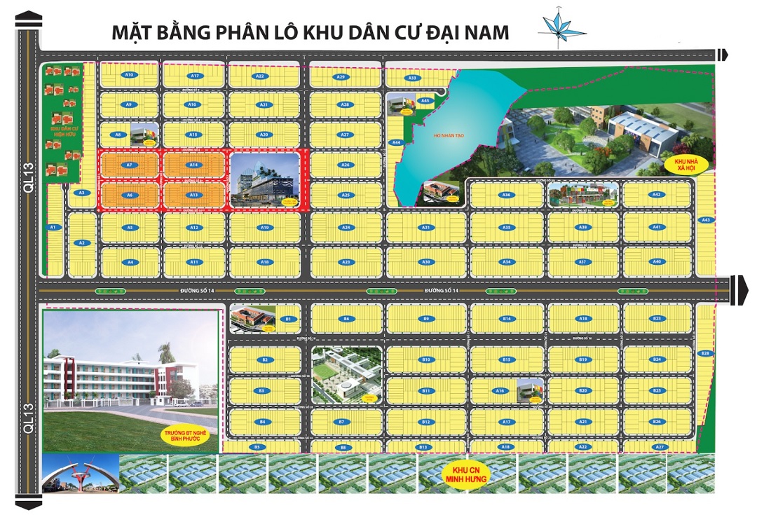 khu dan cu dai nam 9 - Dự án khu dân cư Đại Nam Chơn Thành