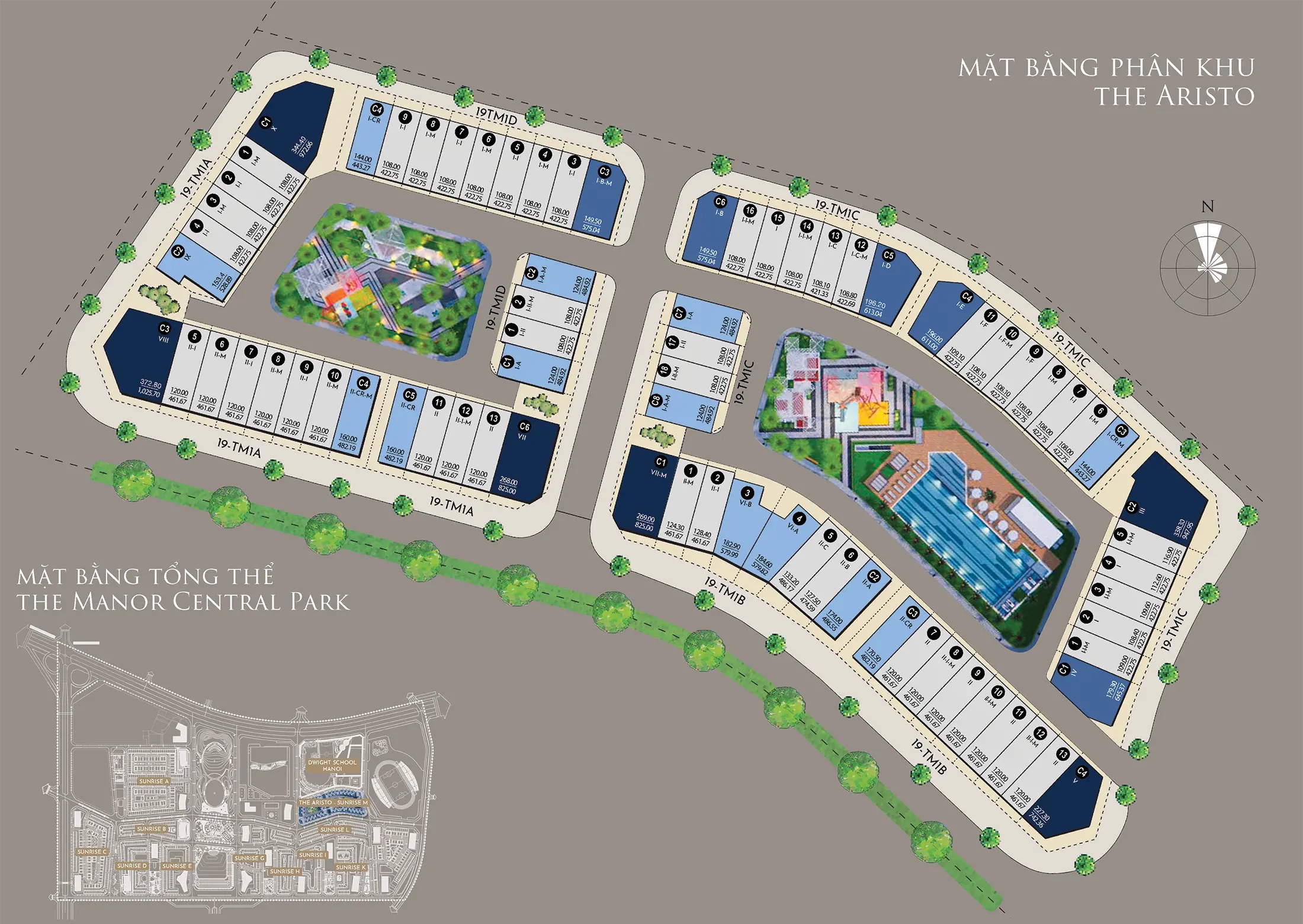 mat bang phan khu the aristo
