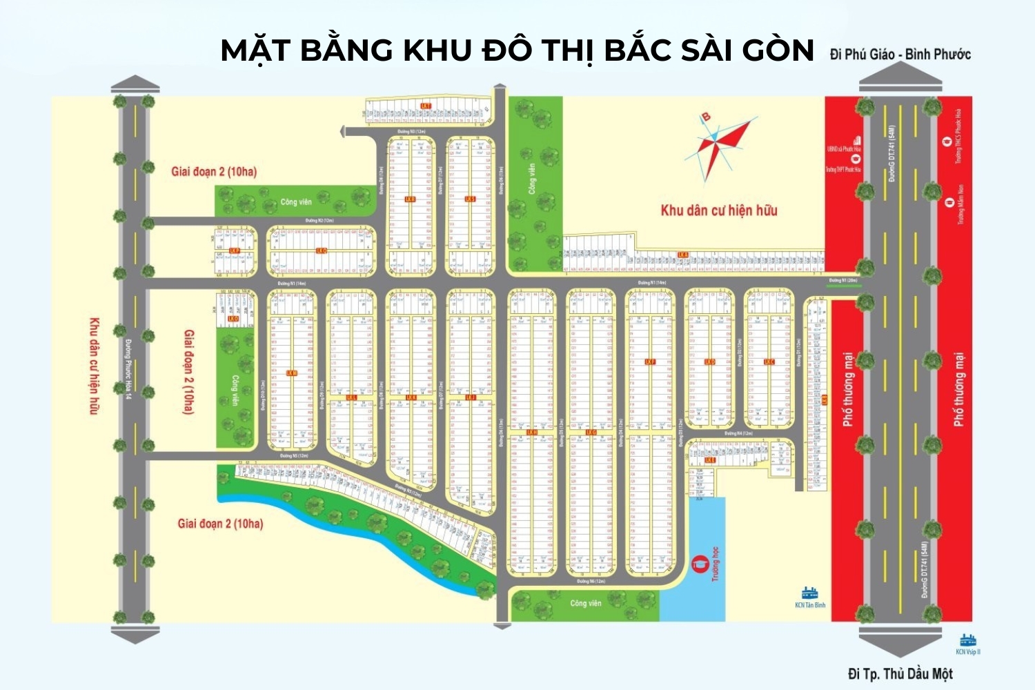 mat bang phan lo khu do thi bac sai gon